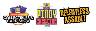 PICCS, Pinoy Creative, and Relentless Assault event logos